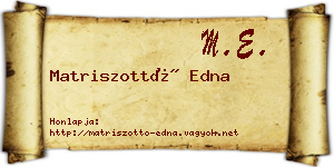 Matriszottó Edna névjegykártya